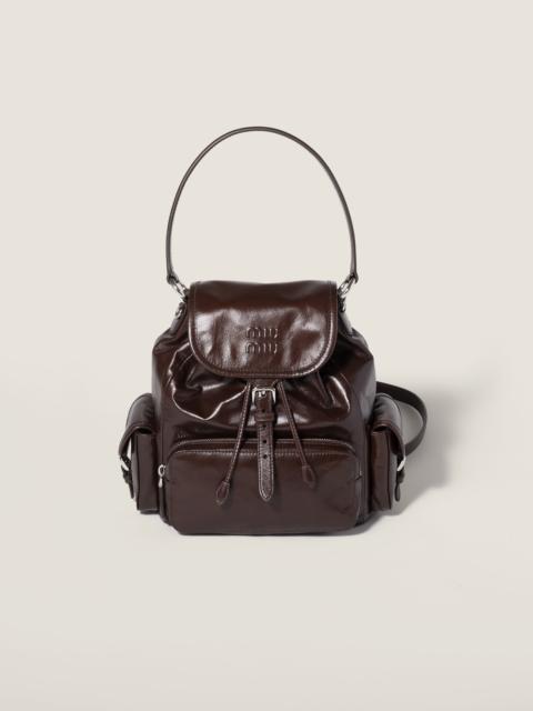 Miu Miu Shiny leather backpack