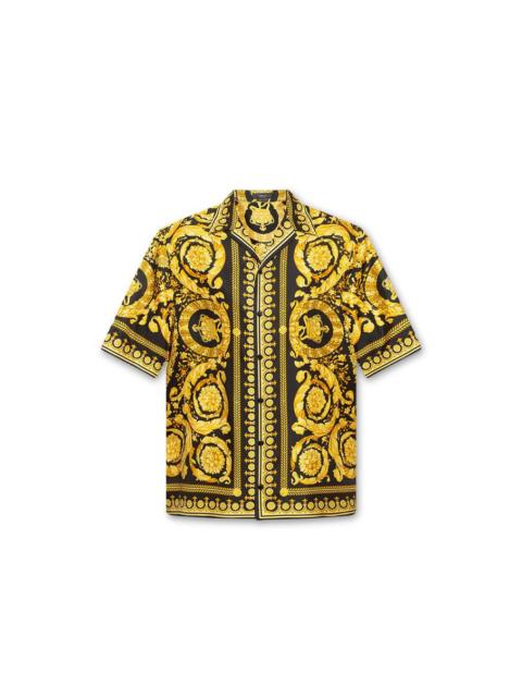VERSACE VERSACE Black Silk Shirt New & Authentic (Men's size:S;)