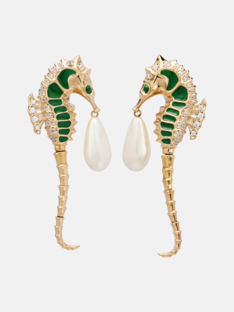 GUCCI Embellished clip-on earrings