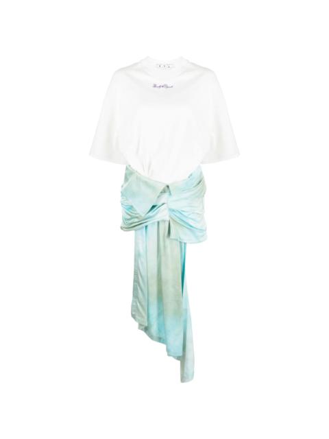 Off-White draped-skirt minidress