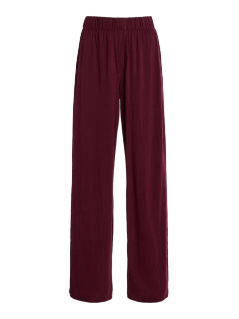 ÉTERNE Cotton-Blend Lounge Pants burgundy