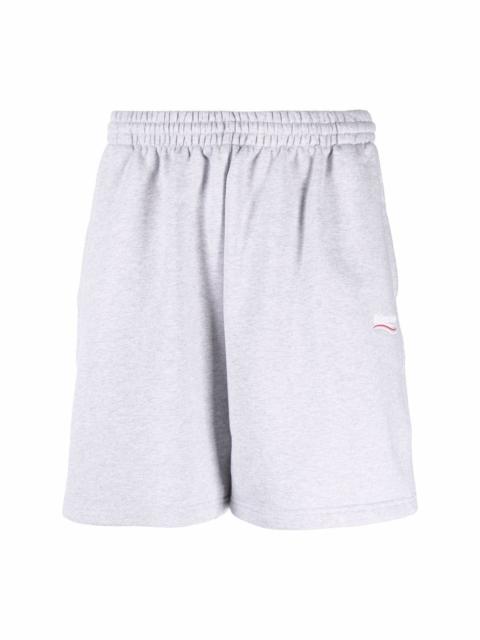 BALENCIAGA logo embroidery track shorts