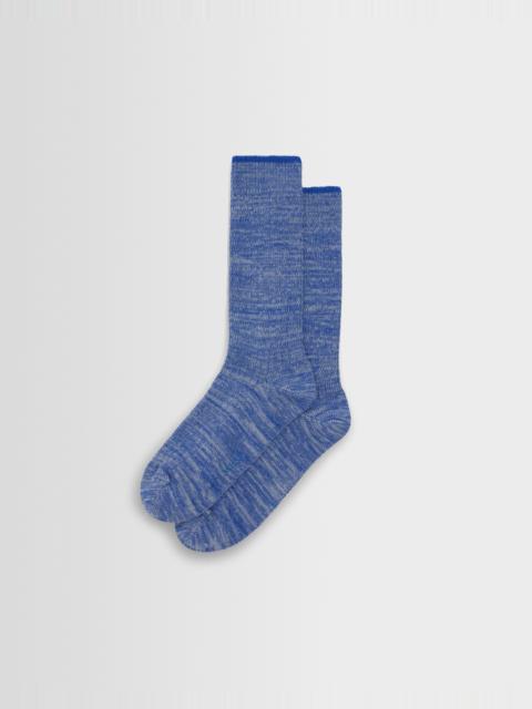 Wax London Sandwell - Blue Twisted Cotton Socks