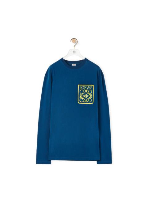 Loewe Anagram fake pocket long sleeve T-shirt in cotton