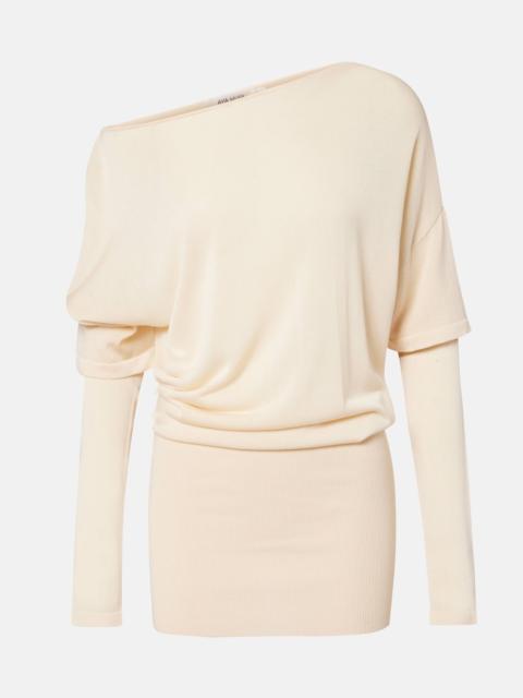 AYA MUSE Rea draped one-shoulder minidress