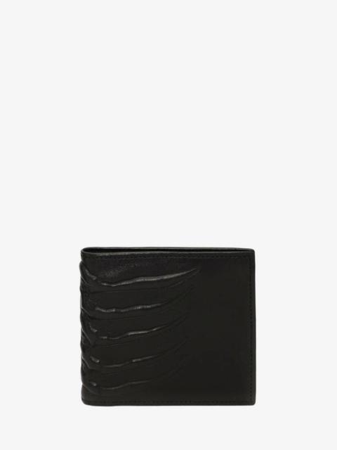 Alexander McQueen Men's Leather Billfold Wallet in Black
