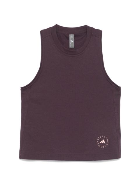 logo-print tank top