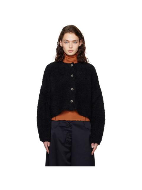 CORDERA Black Teddy Cropped Cardigan