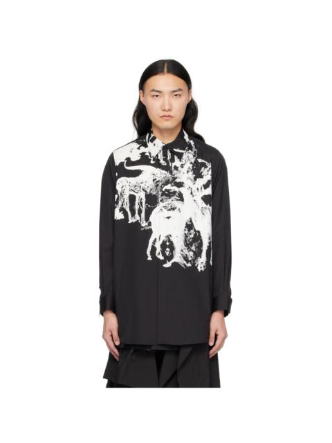 Black Savannah Print Shirt