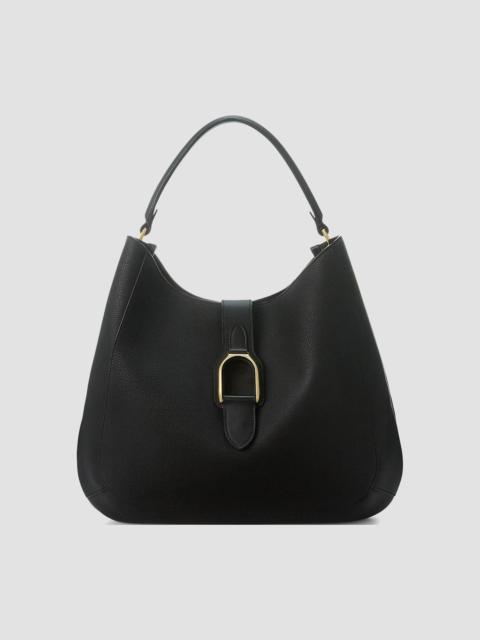 Ralph Lauren Women's Welington Medium Shoulder Bag in Leather - Black