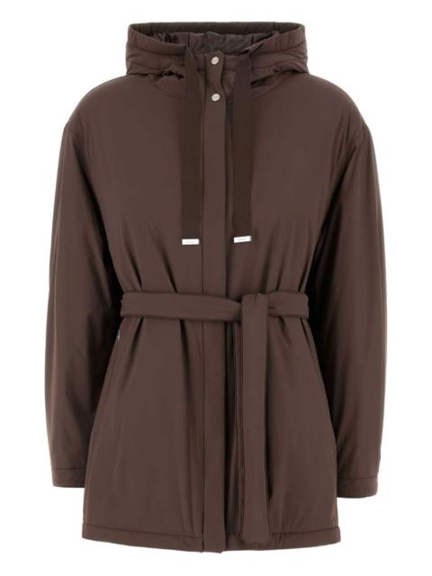 Herno hooded belted jacket