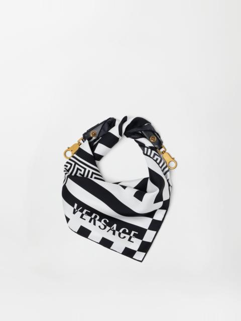 VERSACE Printed Silk Scarf Charm 55 cm