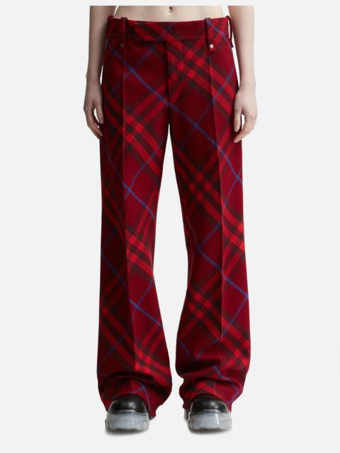 Burberry CHECK WOOL TROUSERS
