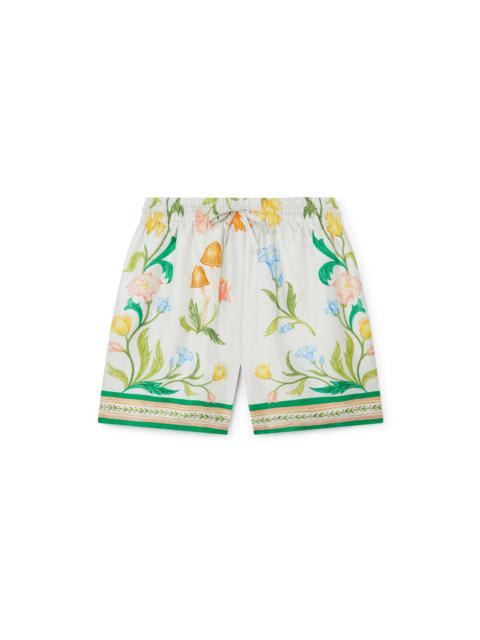 L'Arche Fleurie Silk Shorts