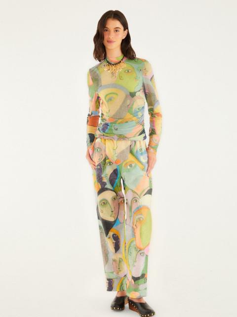 Crowded Series Drawing Organic Cotton Pants