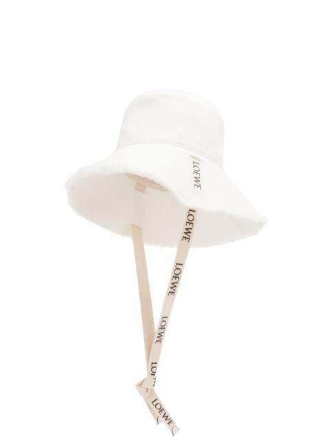 Loewe Frayed fisherman hat in denim and calfskin