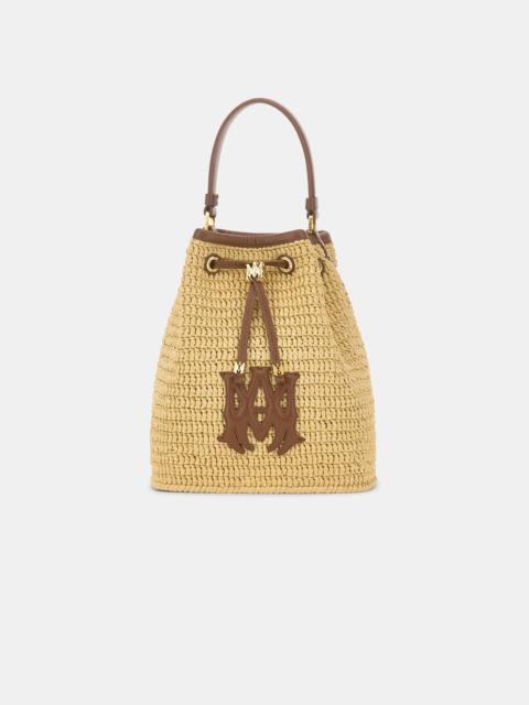 AMIRI WOMEN'S RAFFIA MICRO MA BUCKET BAG