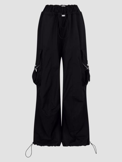 THE ATTICO Women's Wide-Leg Drawcord Cargo Pants - Black