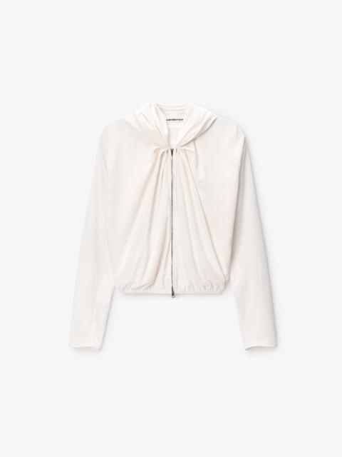 Alexander Wang pleated neckline hoodie