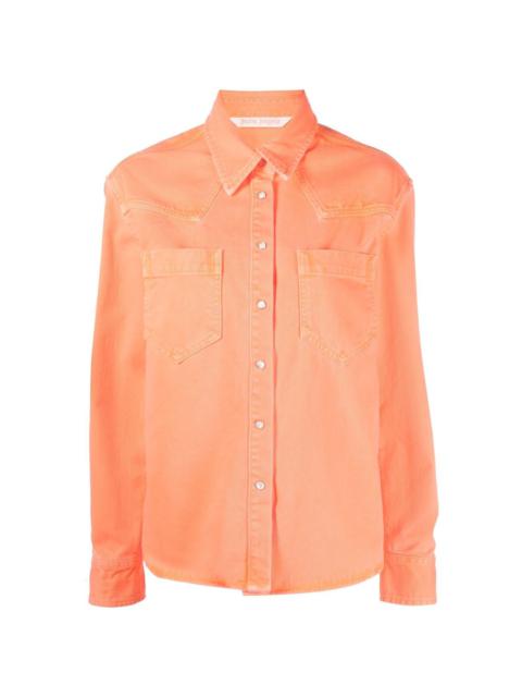 press stud denim shirt