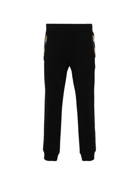 Moschino logo-lettering cotton track pants