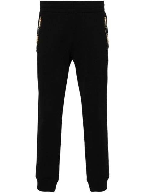 Moschino logo-lettering cotton track pants