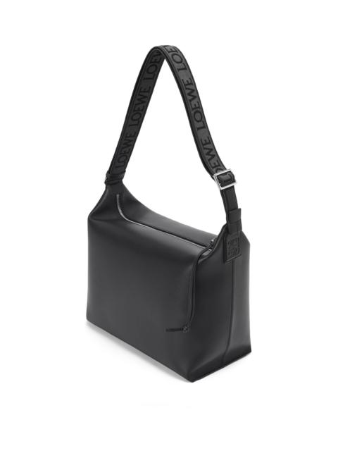 Cubi Crossbody bag in supple smooth calfskin and jacquard