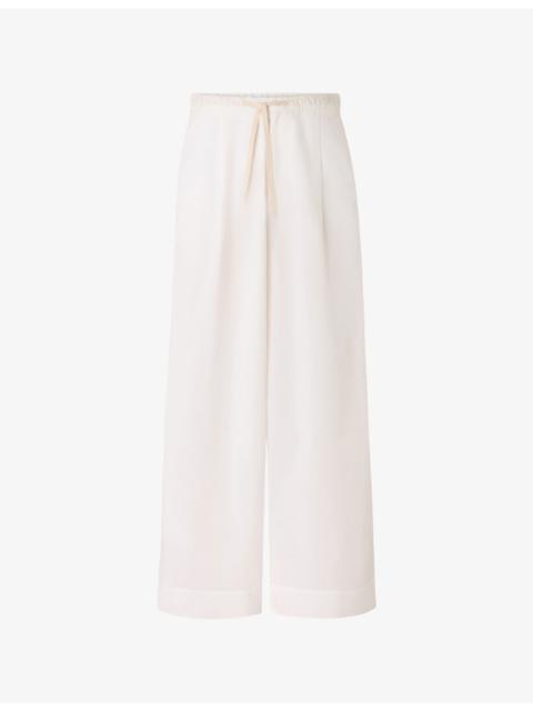 soeur Hugues Straight-Leg Mid-Rise Cotton-Poplin Trousers