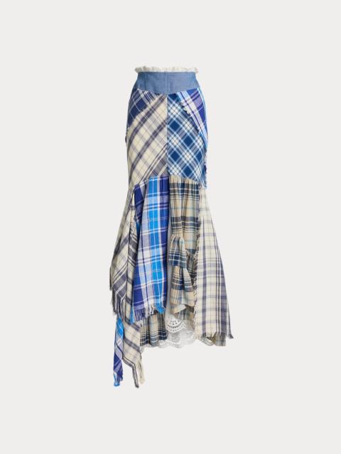 Polo Ralph Lauren Patchwork Plaid Scarf Skirt