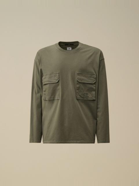 Brushed Jersey Mixed Boxy Longsleeve T-Shirt