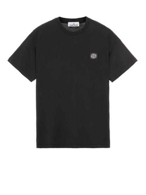 Stone Island 24113 GARMENT-DYED 60/2 COTTON JERSEY  BLACK