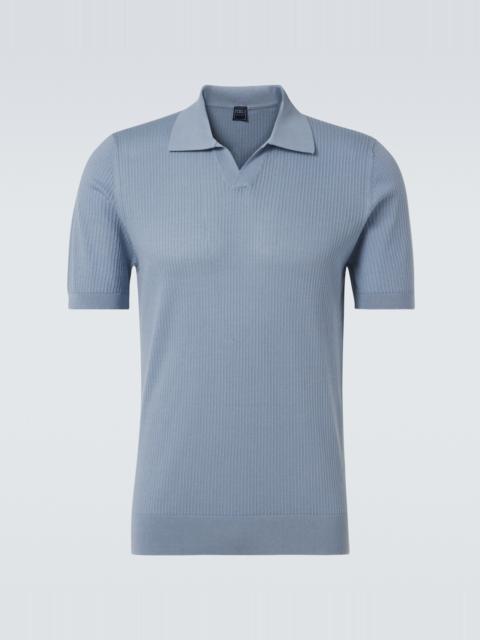 FEDELI Cotton piqué polo shirt