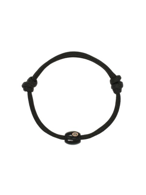 DEZSO Onyx, Cowry and Sillimanite Anklet black
