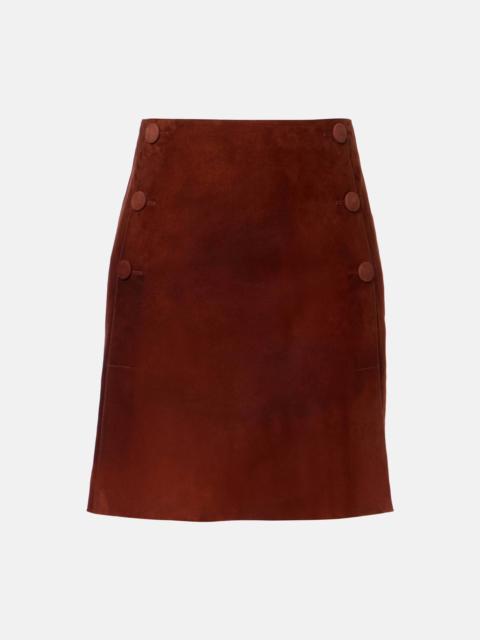 Yves Salomon Suede miniskirt