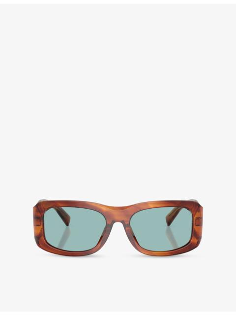 Dolce & Gabbana DG4503 Rectangular-Frame Acetate Sunglasses