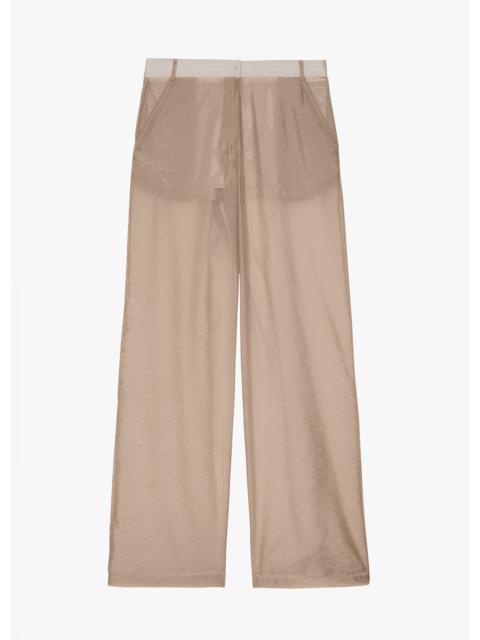 The Frankie Shop Abra Sheer Trousers - Beige