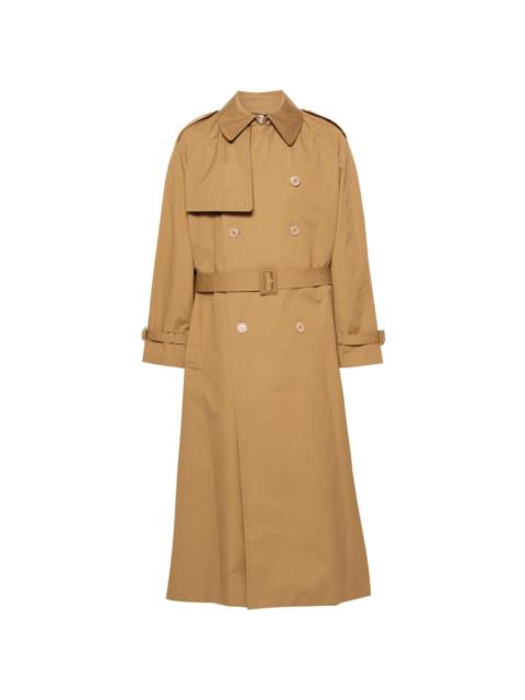 VETEMENTS Camel cotton oversize trench coat | wananluxury