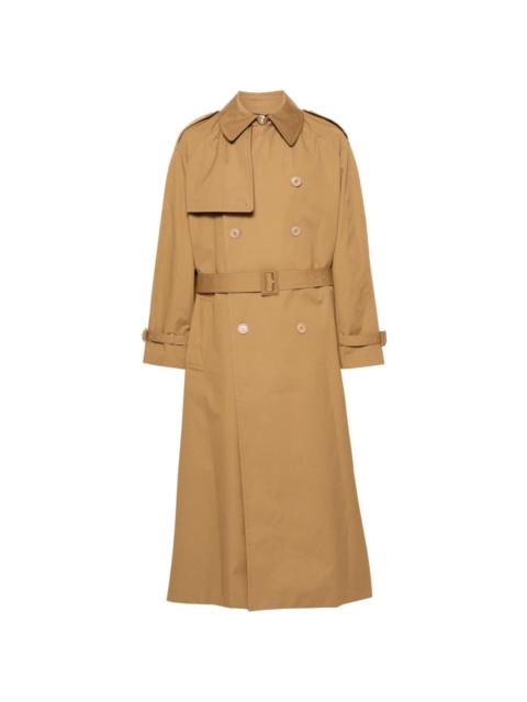 double-breasted trench coat