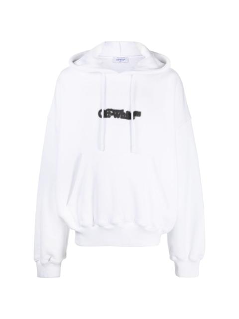 logo-print drawstring hoodie