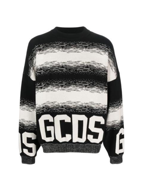 GCDS logo-print detail knit jumper