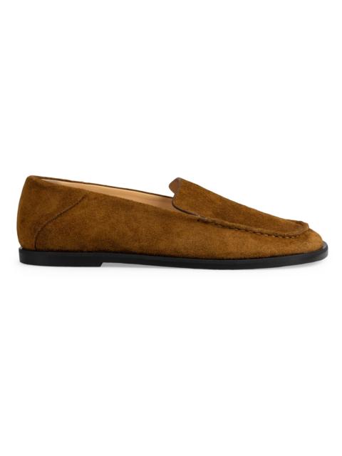 DEAR FRANCES Women's Drew Suede Penny Loafers - Toffee Suede