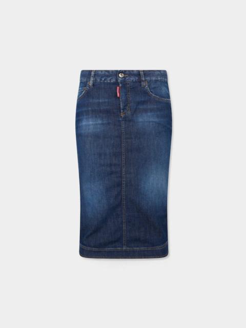 DSQUARED2 MEDIUM PERFECTO KICK JEAN SKIRT