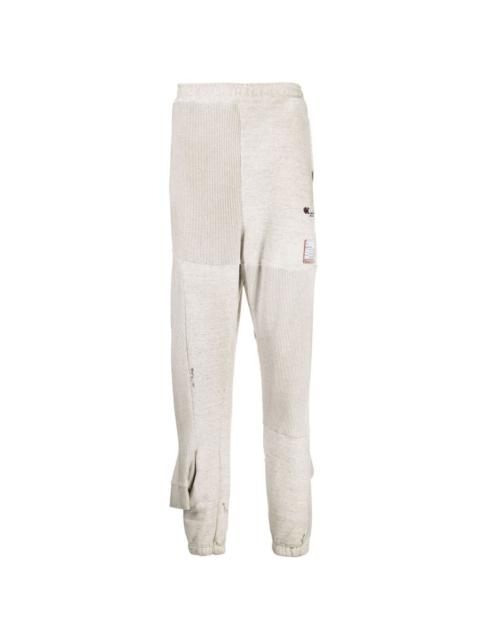 double ankle-cuff cotton joggers
