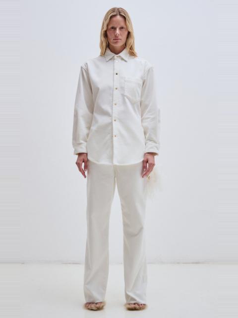 DARKPARK Anne Cotton Corduroy Tailored Shirt white