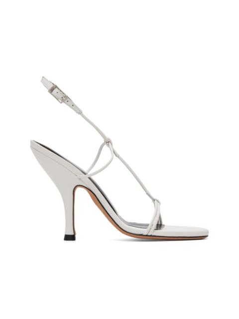 JUDE White Mixer Heeled Sandals