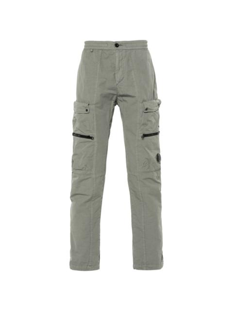 Lens-appliquÃ© tapered trousers