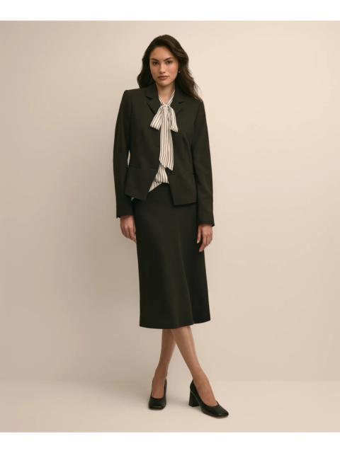 Brooks Brothers Crepe Bias-Cut Slip Skirt