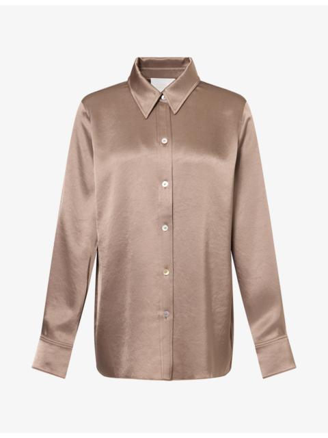 Citizens of Humanity Tullah Classic-Collar Satin Shirt