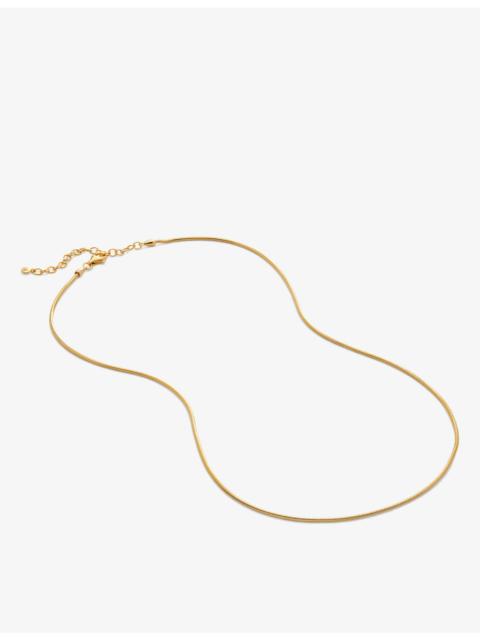 MONICA VINADER Thin Snake 18ct yellow gold-plated vermeil sterling-silver necklace