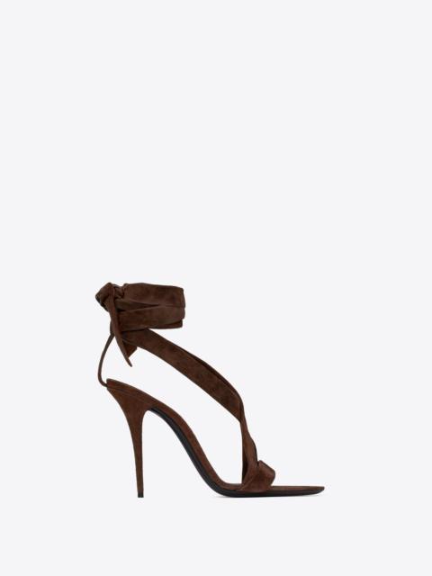 SAINT LAURENT deva sandals in suede